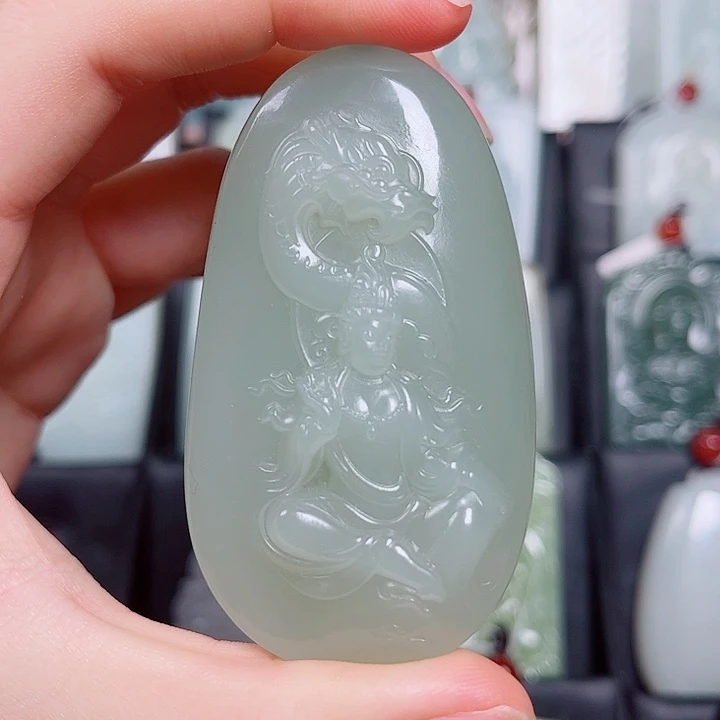 和田玉未镶嵌挂件