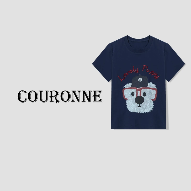 【小熊】-春夏卡通设计感潮酷可爱修身百搭简约圆领短袖上衣31173