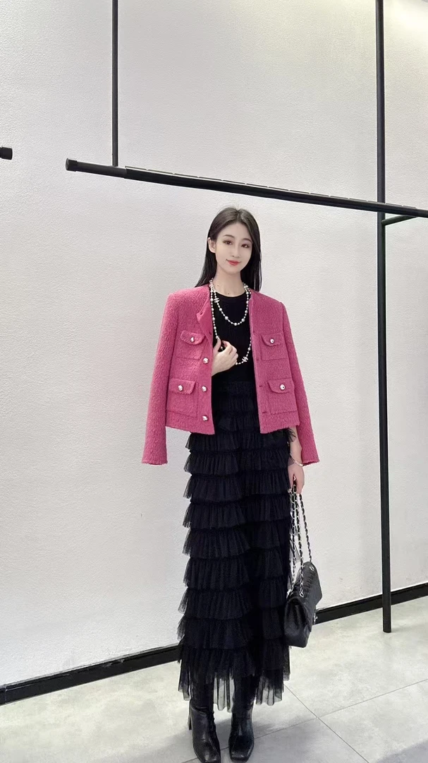 允硕 层层连衣裙 坎袖针织与纱的搭配显瘦遮肉 569407