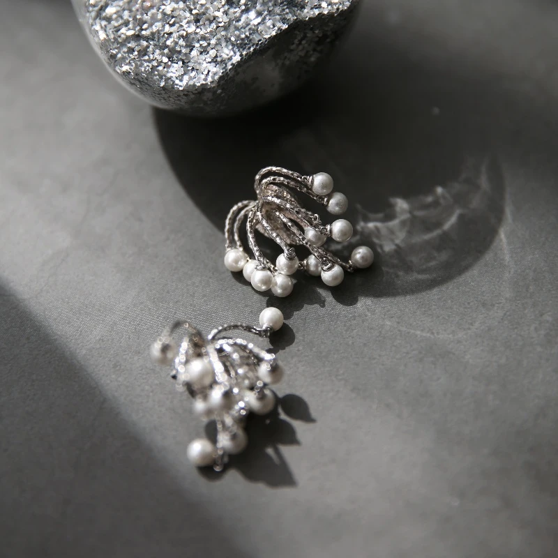 铜合金仿珍珠耳饰 流浪的象 烟花耳环