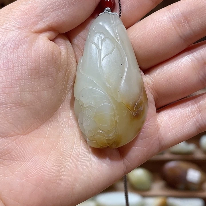 和田玉（糖玉）未镶嵌吊坠(赠链)