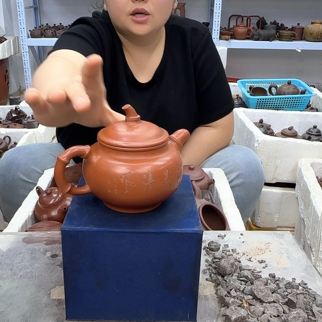 茶壶紫砂宜兴紫砂壶原矿瑕疵处理