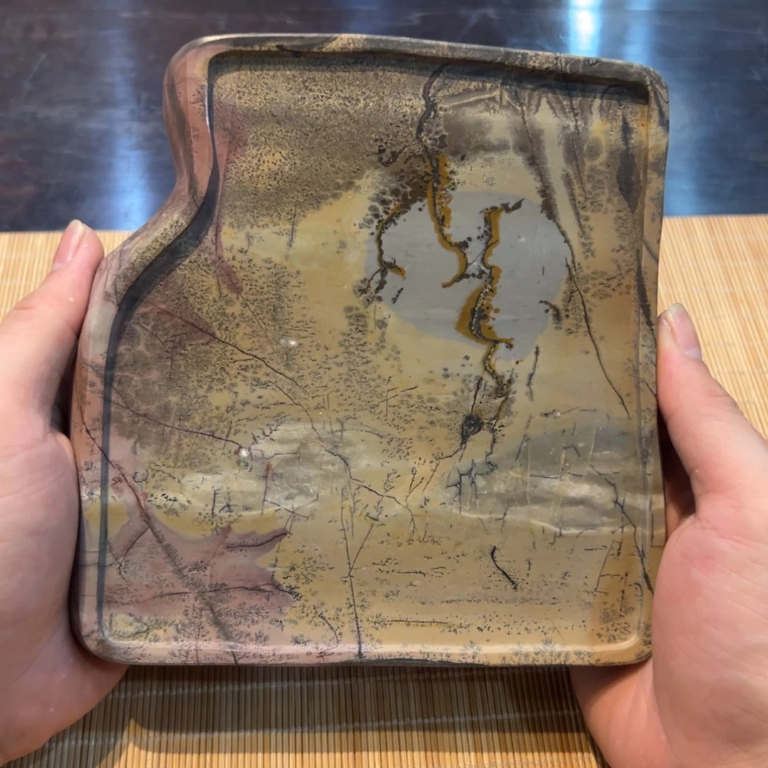 天然国画石原石壶承14*15