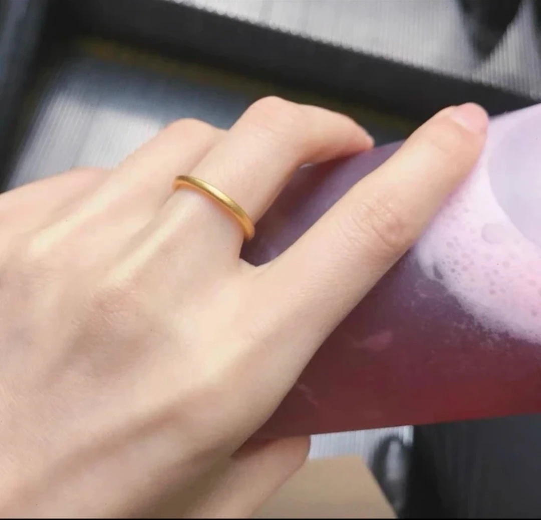 合金戒指 古法素圈2N光面三生三世闭口戒指素戒指环（点击选圈口）