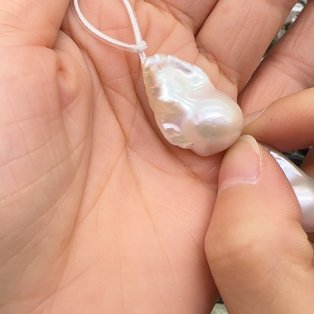 玛瑙/玉髓合金珠宝半成品珍珠15-20mm一颗