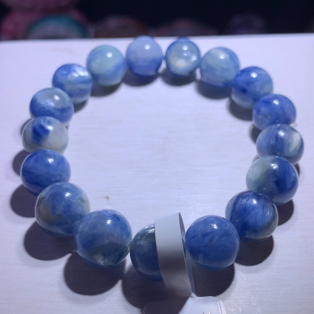 手串银S925镶嵌水晶蓝晶12.7m