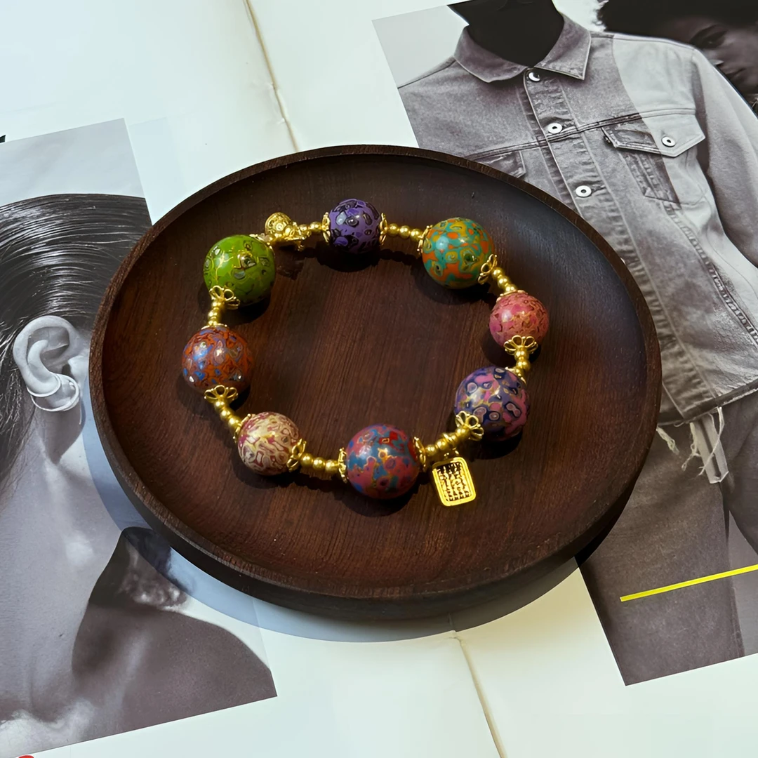 【羲嘉彤珠宝】大漆珠DIY手链手工设计编织多样性发一DQ-SC-020