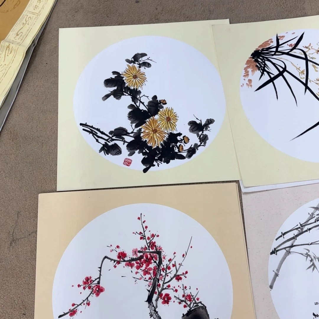 国画鲨****菜公司50卡纸斗方马