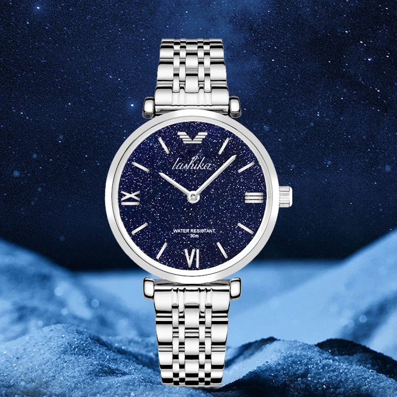 简约星空钢带女士腕表012-4-C