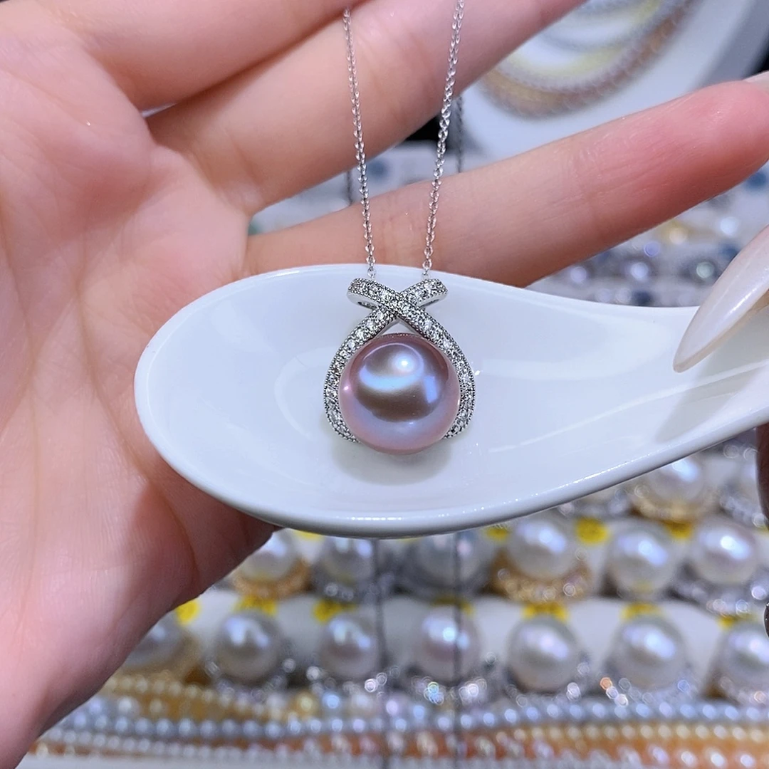 颈饰合金淡水珍珠F