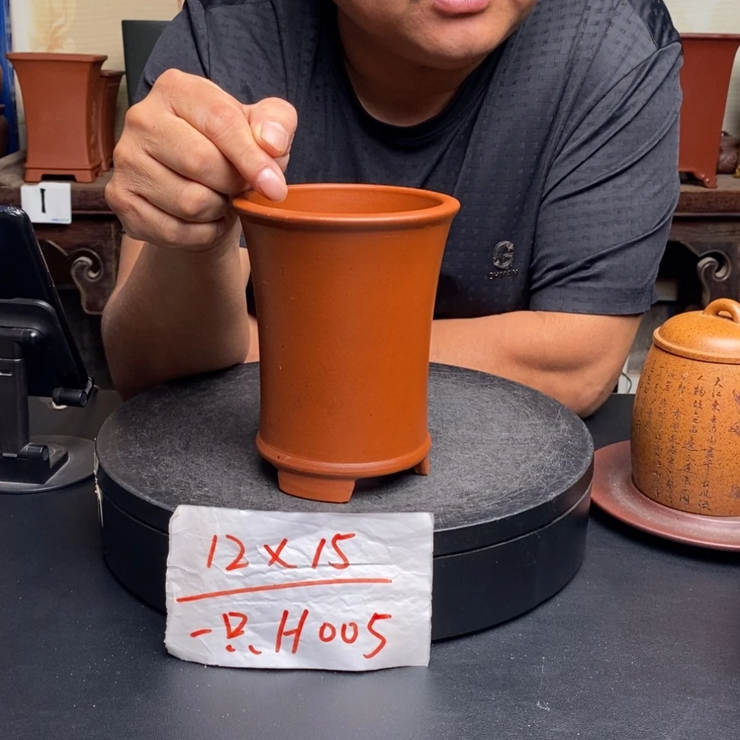 紫砂花盆货号一只H005