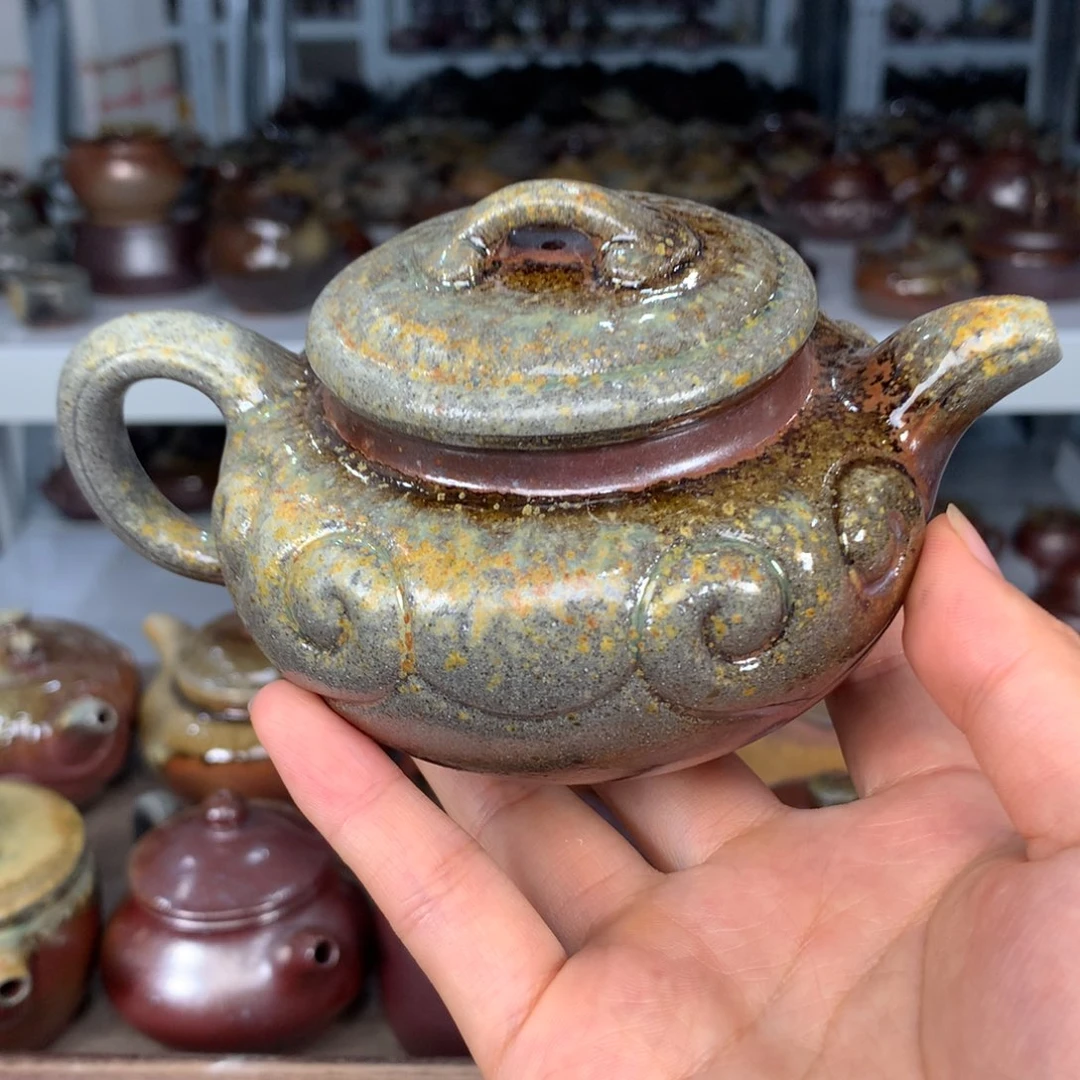 紫砂茶壶纯自然柴烧