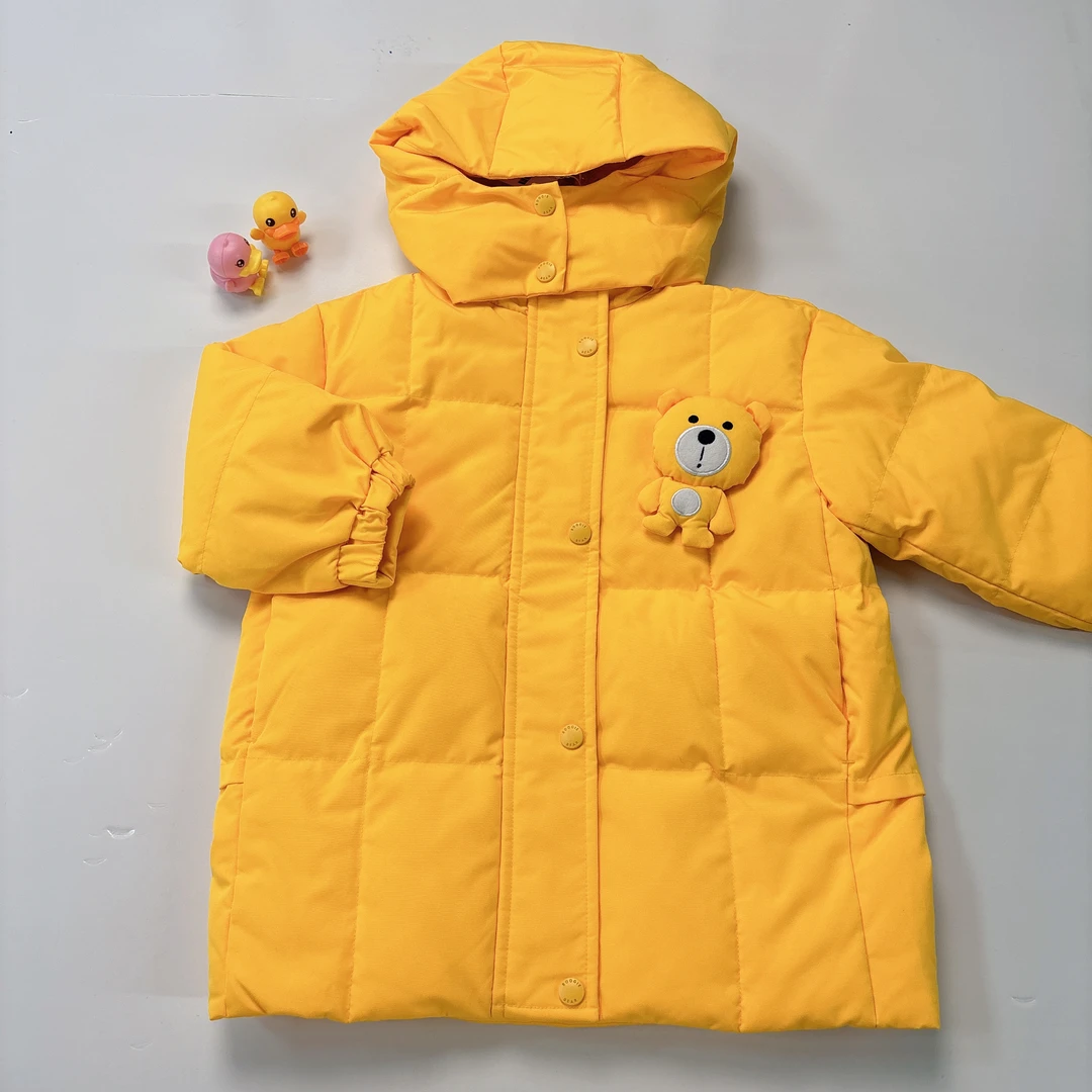 卜吉熊新款男女童童装加厚舒适冬季中长款保暖鸭绒羽绒服(008)