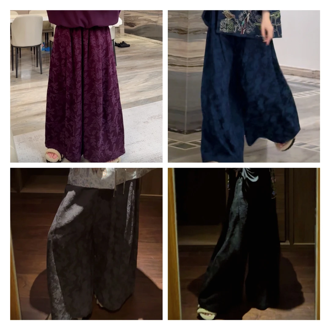 潇洒走一回!松弛感加厚棉提花新中式大脚裤!GZ6566