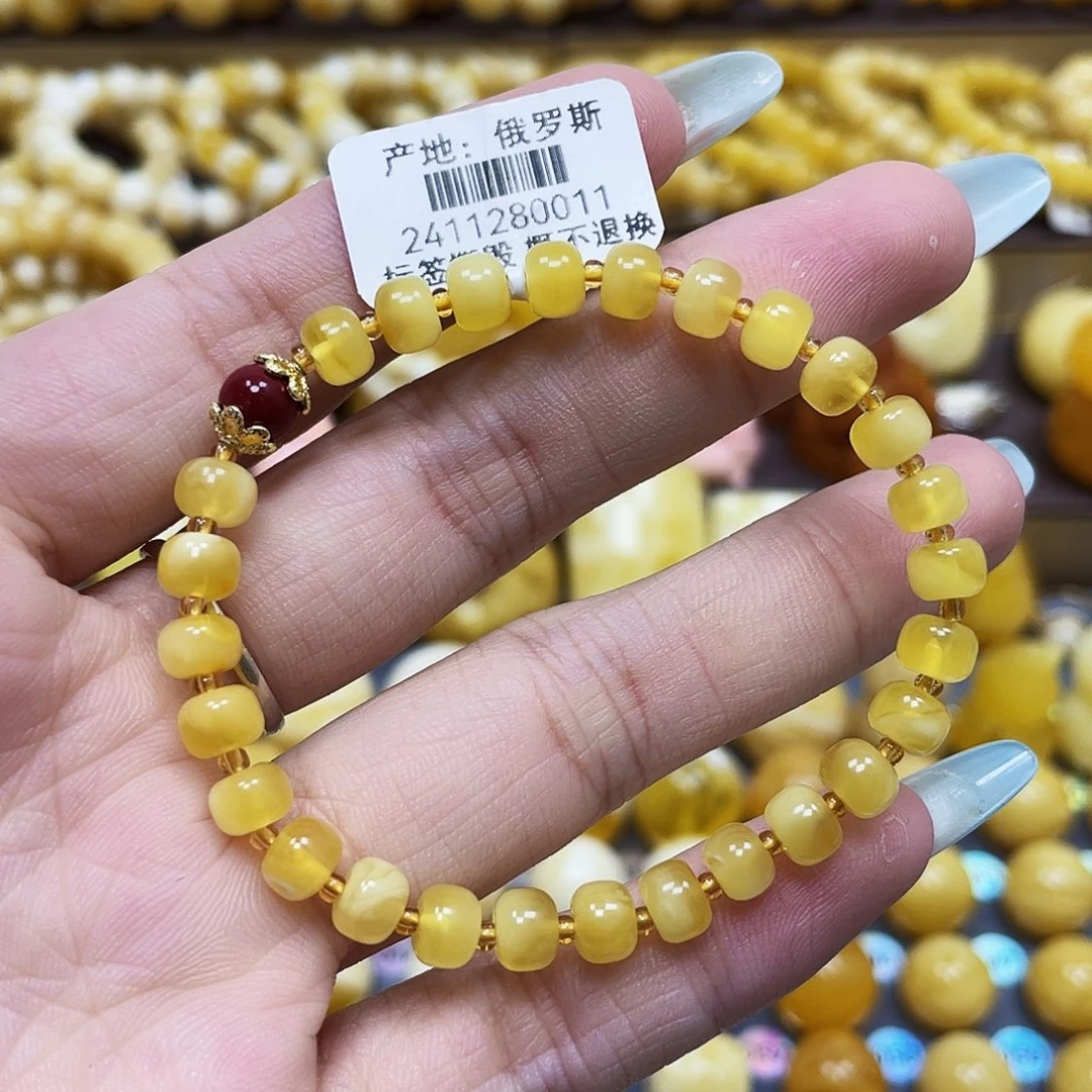 未镶嵌琥珀珠宝奇石6+mm瑕疵福利款