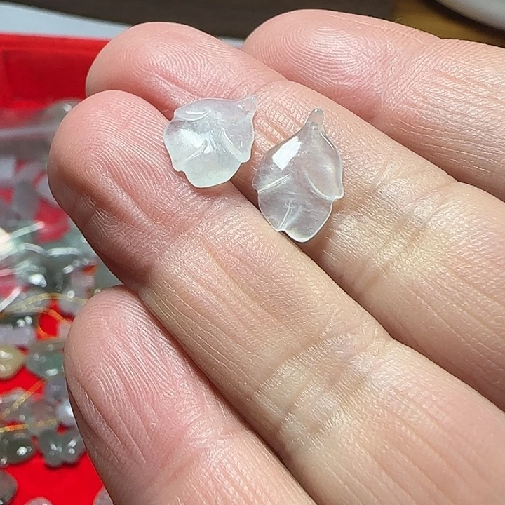 翡翠未镶嵌颈饰天然缅甸翡翠叶子