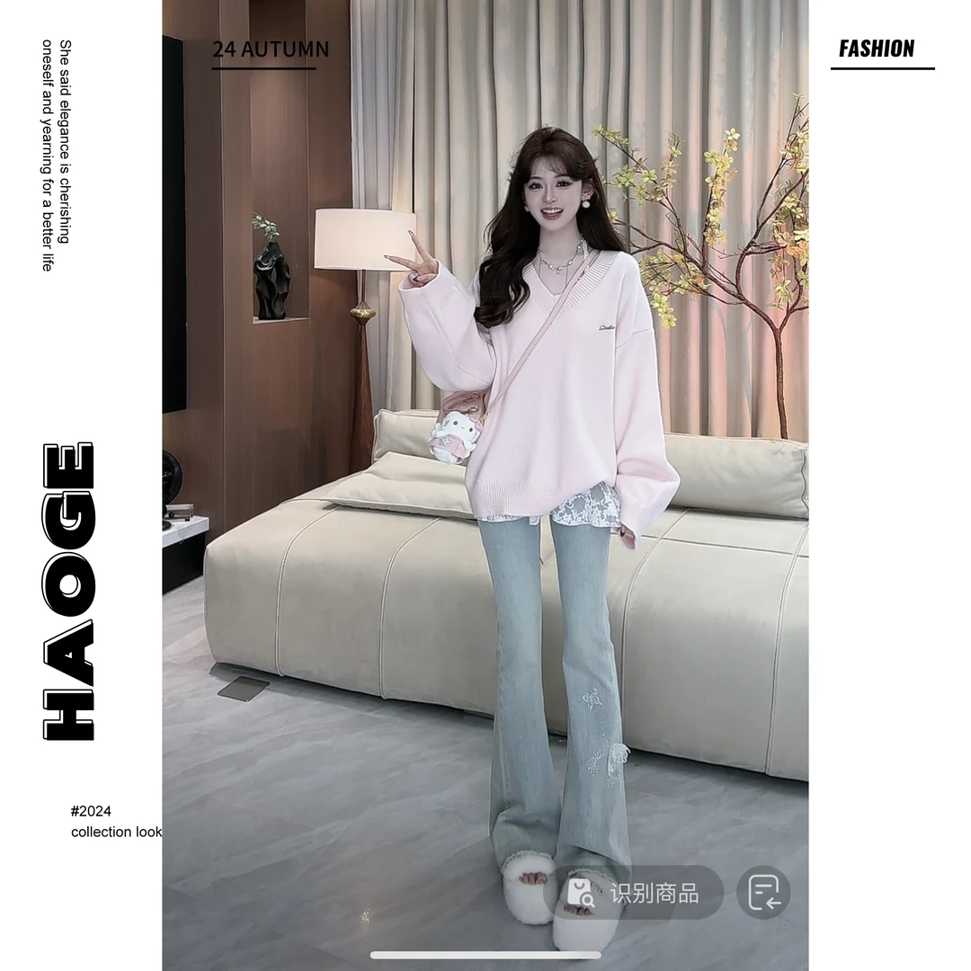 欣儿优选●软软Q4MY2020A简约时尚休闲气质减龄纯色百搭女士毛衣