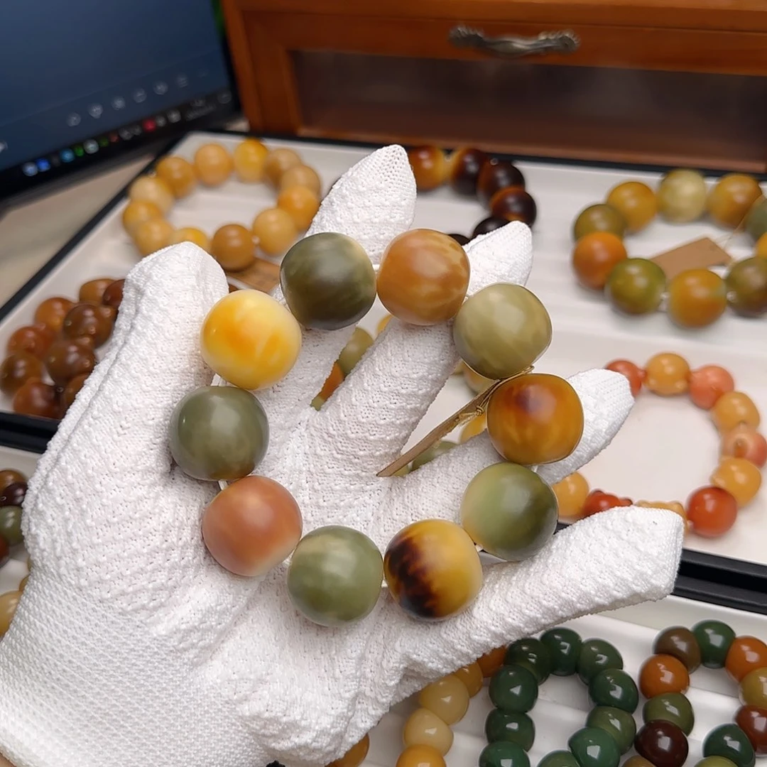 菩提根/象牙果手串卡25干磨苹果