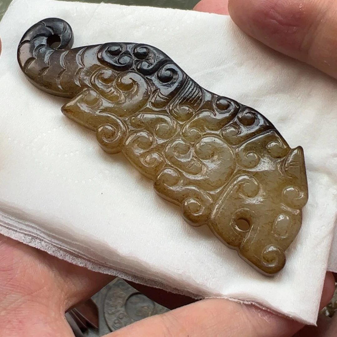 和田玉未镶嵌挂件无**为