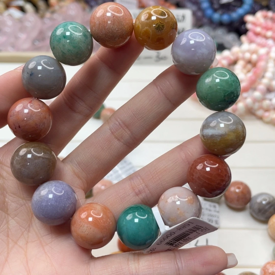 未镶嵌手链硅化玉绵*羊152