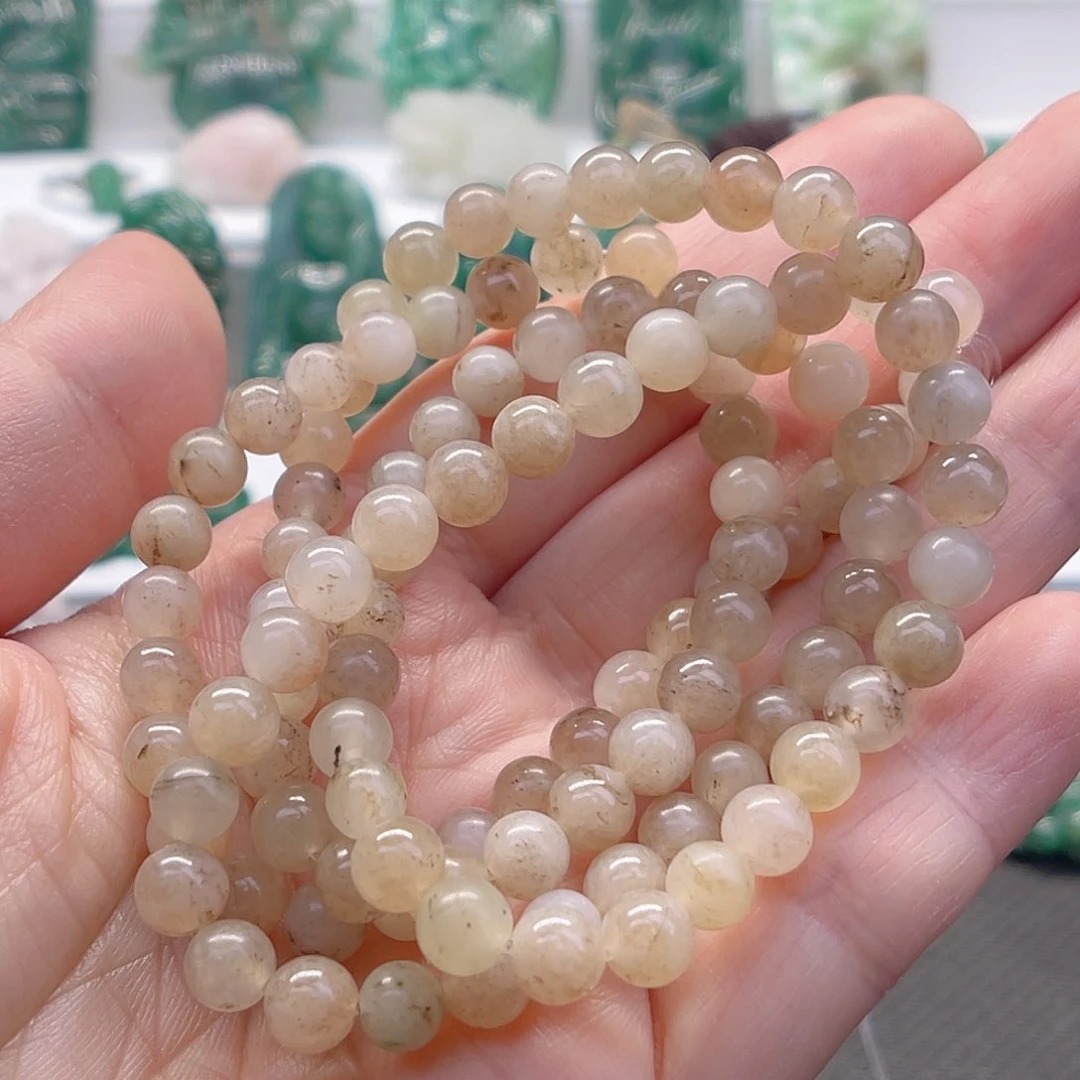 独山玉手串未镶嵌小**茶