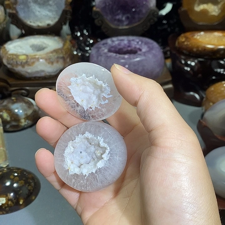 未镶嵌紫晶摆件聚宝盆