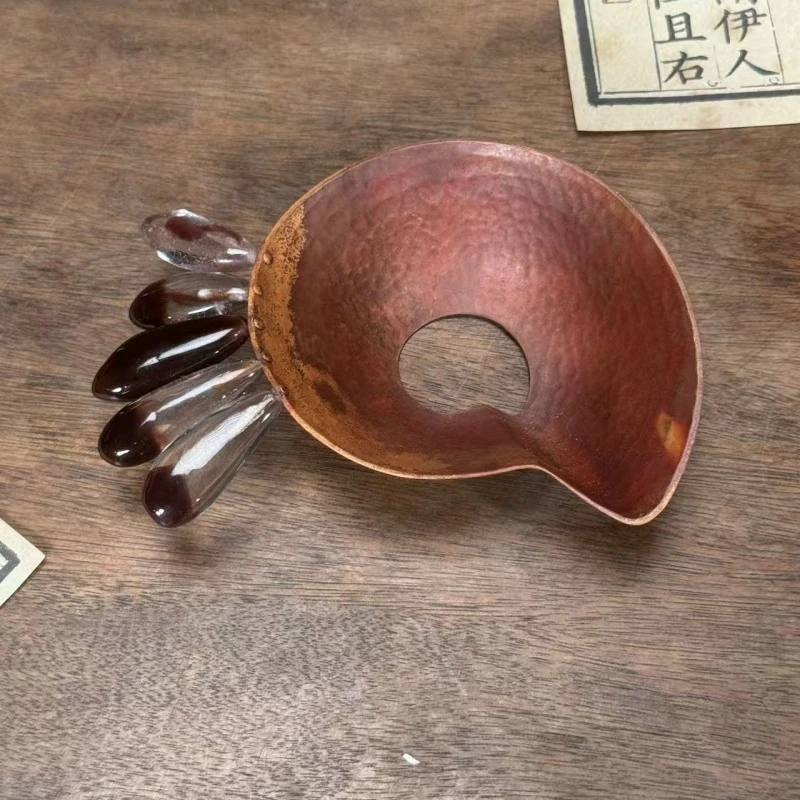 纳兰 荔枝色赤珀投茶器（春喜铜0430）