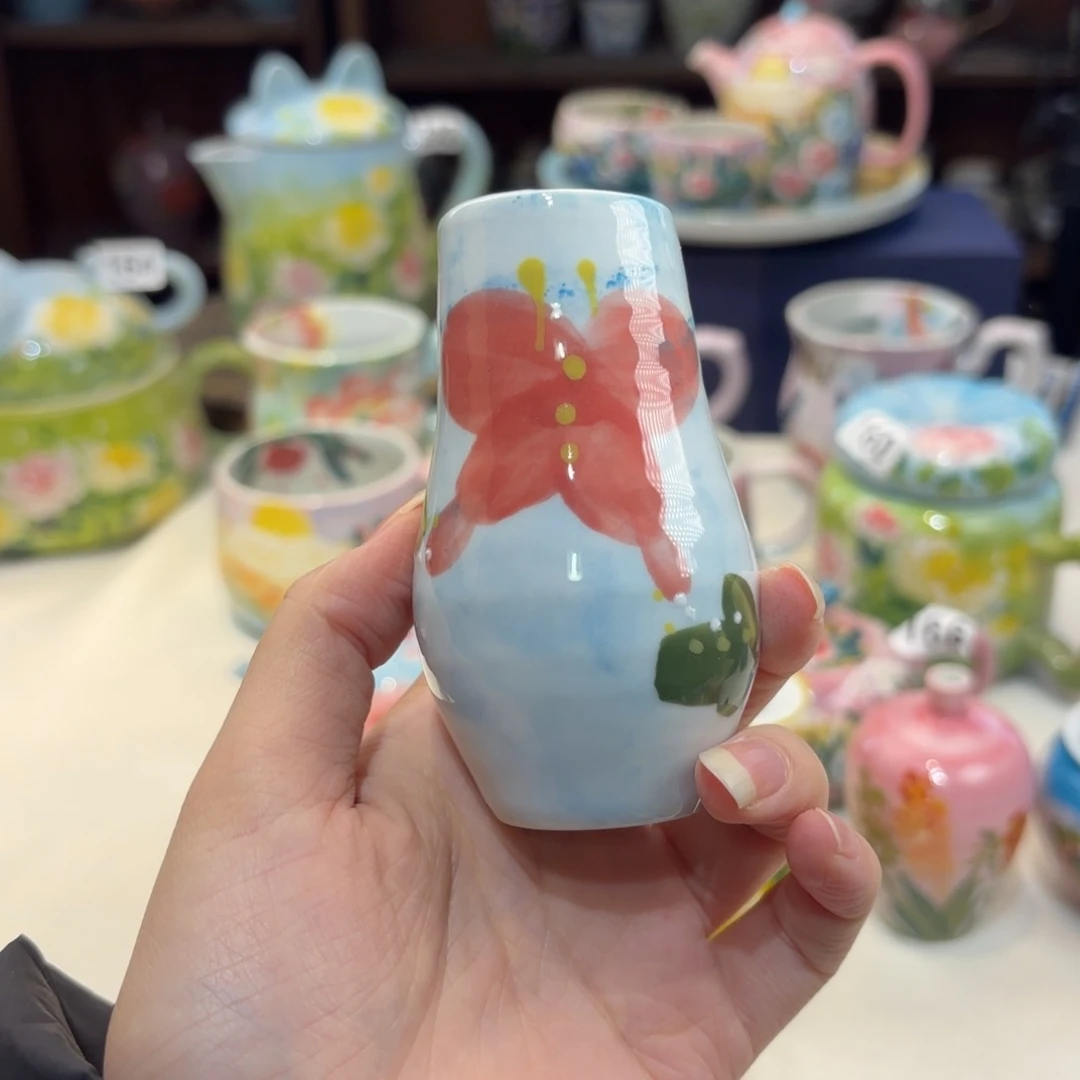 景德镇手绘高温釉下彩陶瓷茶具