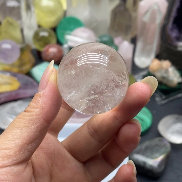 水晶珠宝半成品未镶嵌114白水晶球