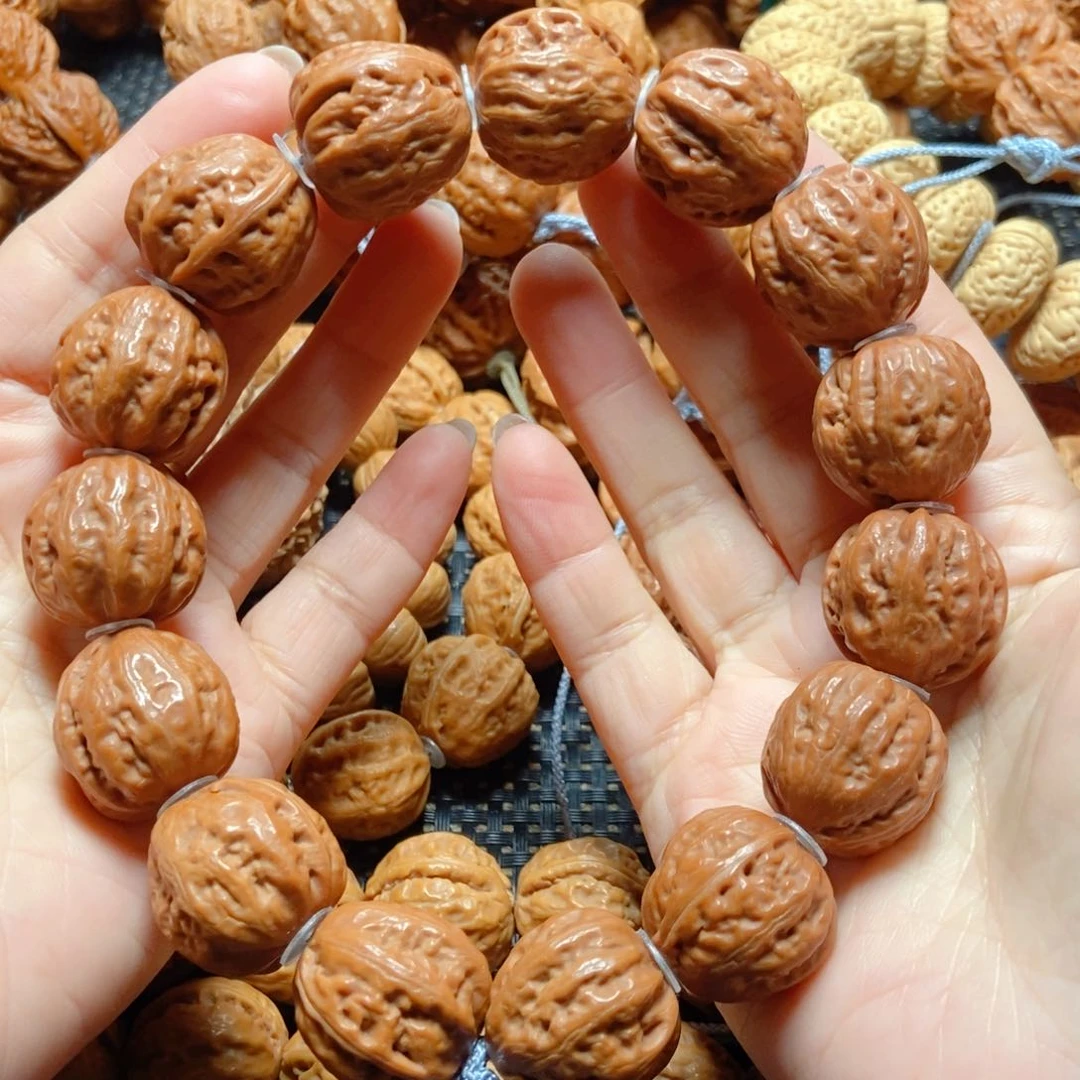 文玩核桃手串小粗筋八棱