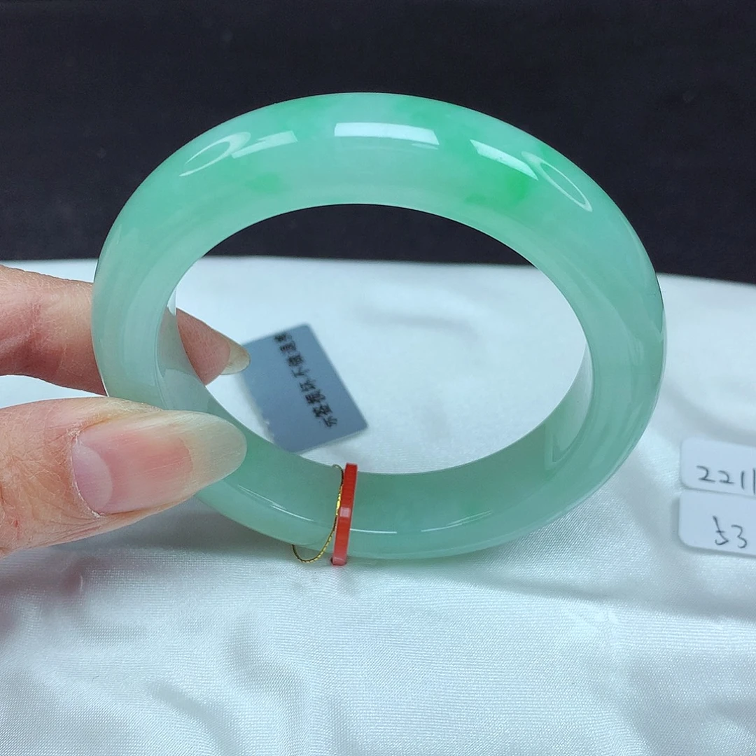 翡翠未镶嵌手镯53圈113