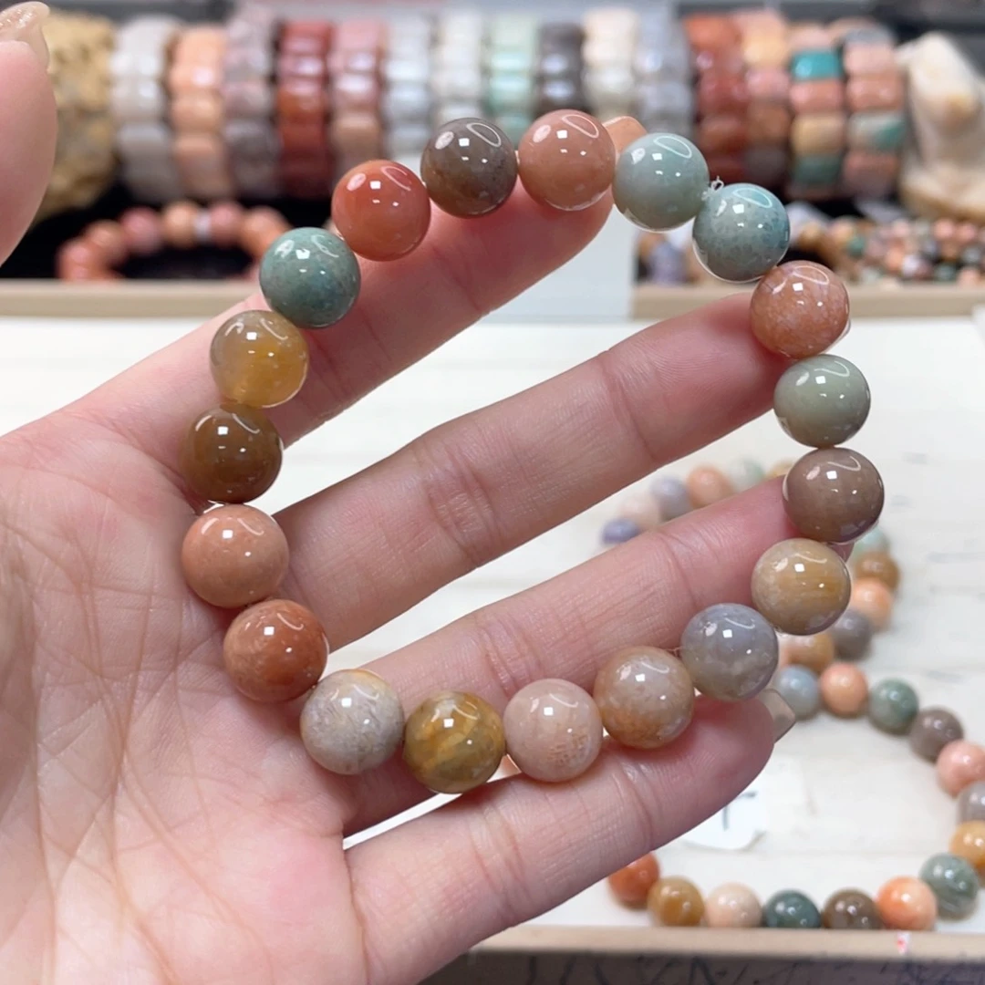 硅化珊瑚（珊瑚玉）手链未镶嵌秦*518