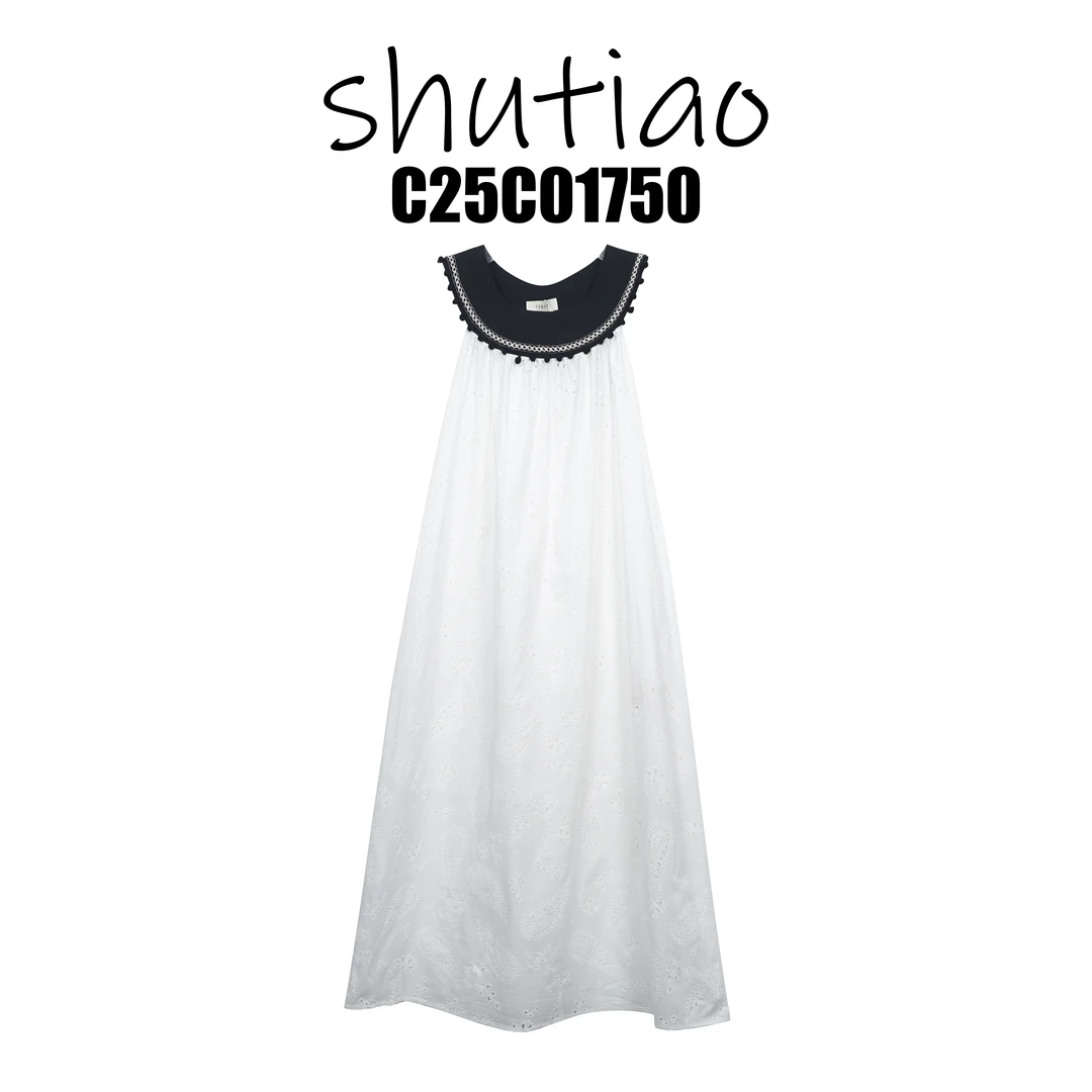 【SHUTIAO】2025夏季：新款小众设计款连衣裙C25C01750