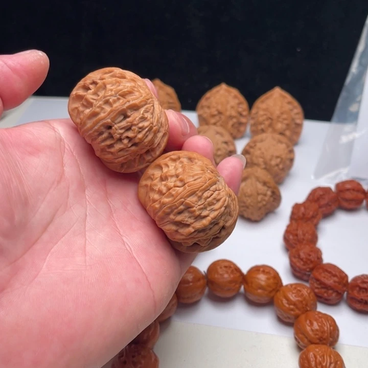 文玩核桃把件42磨盘毕业对