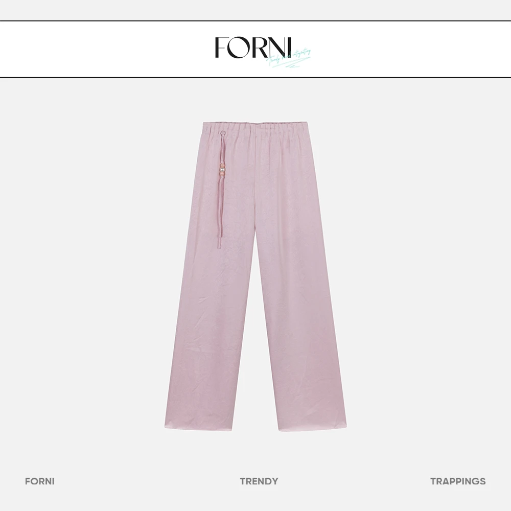 FORNI x YOYO 又见江南月 国风挂坠长裤显瘦直筒时尚夏季