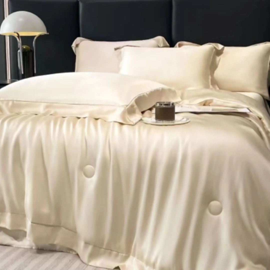 春夏秋床品套件纯色夏凉被被四件套