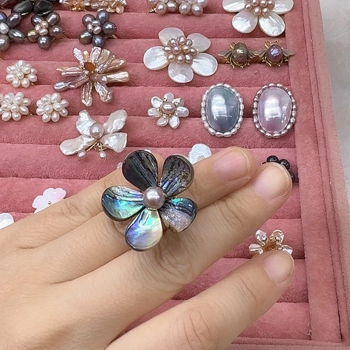 淡水珍珠发饰银S925镶嵌