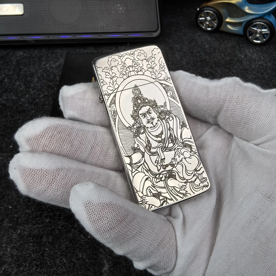 佐罗超薄男士纯铜款浮雕煤油复古防风典藏砂轮明火打火机男友礼物