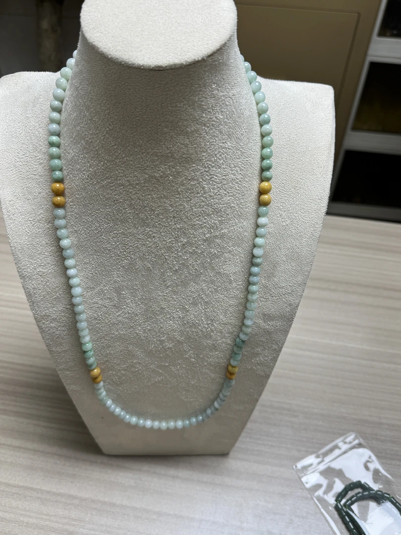 宝洲富艺翡翠约8MM108颗多宝珠链时尚百搭长链多样性（发1件）