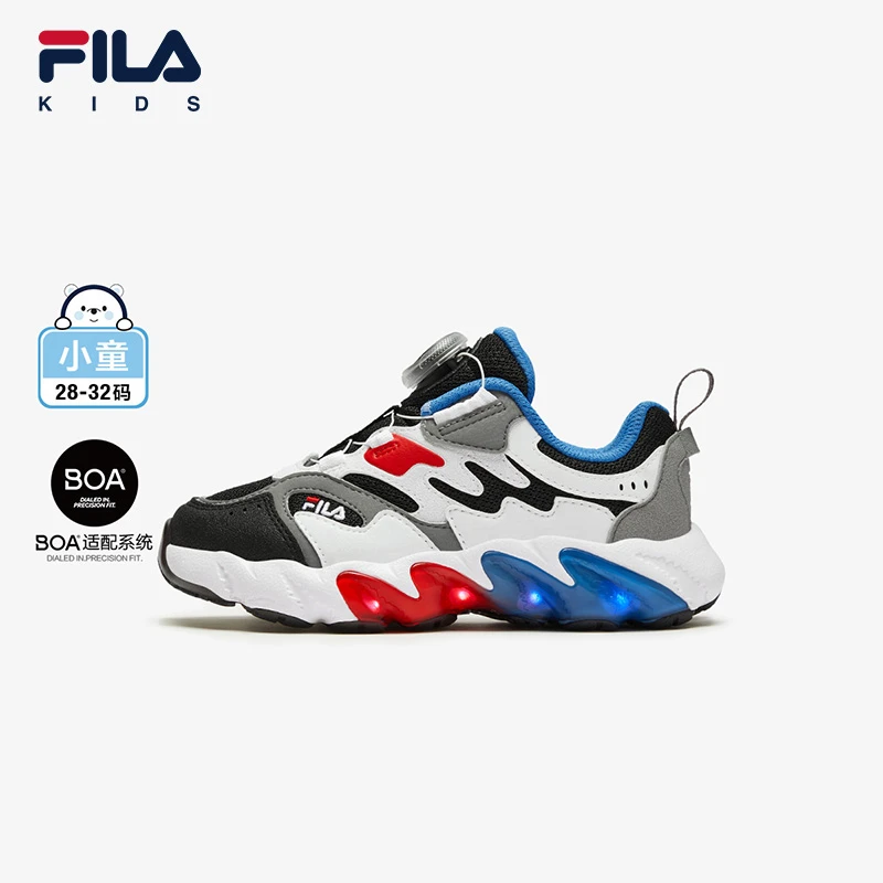 【斐乐儿童】童鞋男童跑鞋篮球鞋2025年春季小童闪灯鞋K14B511606