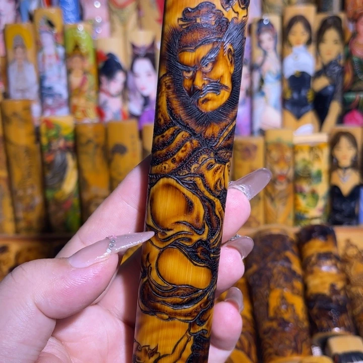 竹落****实心竹文玩手把件