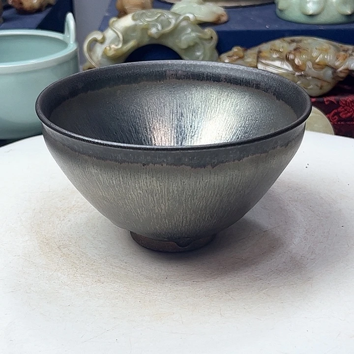 摆件方****方建盏银兔毫茶盏1