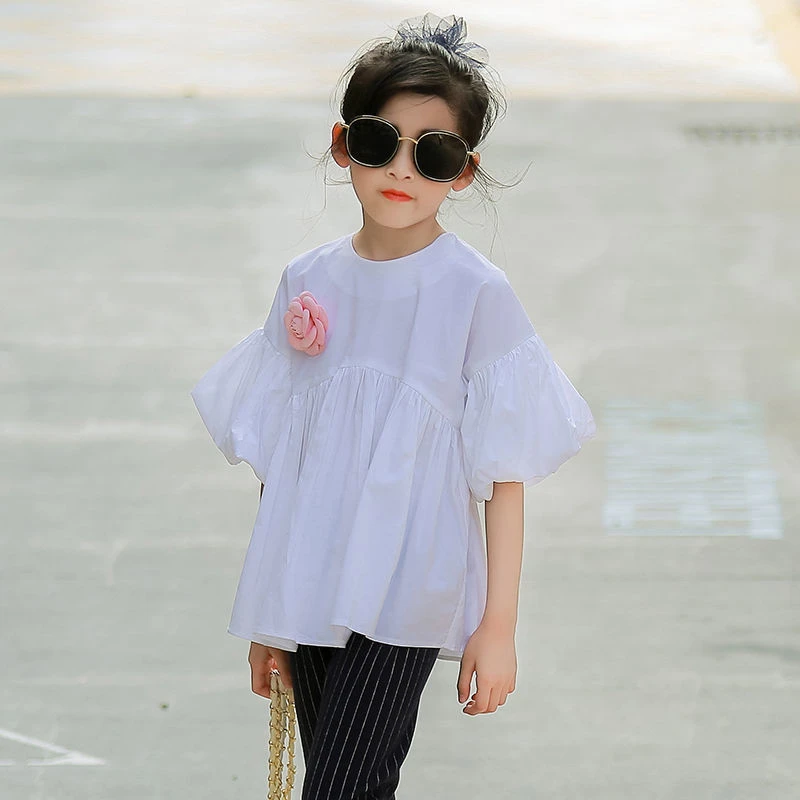 481夏装2025新款上衣女童T桖洋装洋气儿童中小童短袖衣服