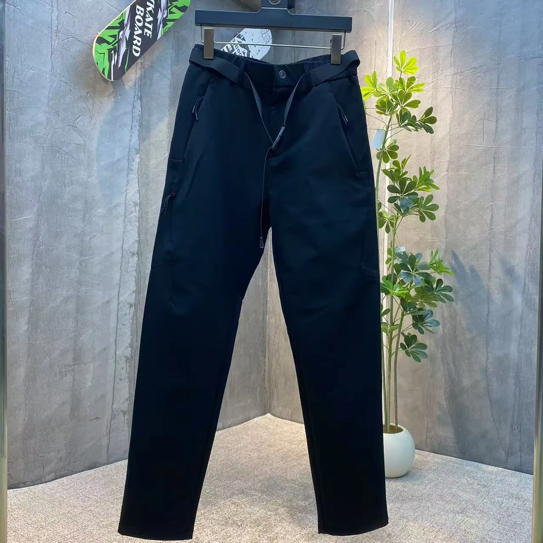 YF33户外休闲裤防风几何春季休闲裤黑色保暖百搭春季弹力速干