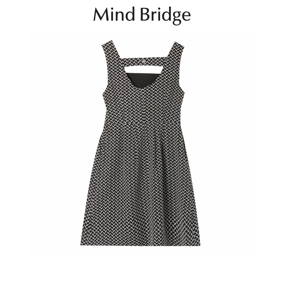 Mind Bridge/心桥气质收腰无袖连衣裙 MB522-MVOP723GBK