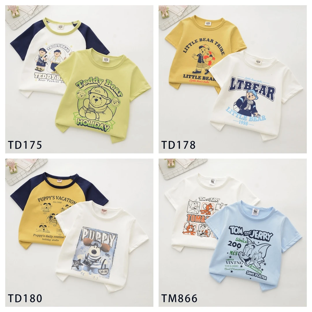 【601-508】2025夏上新中大童男童T恤