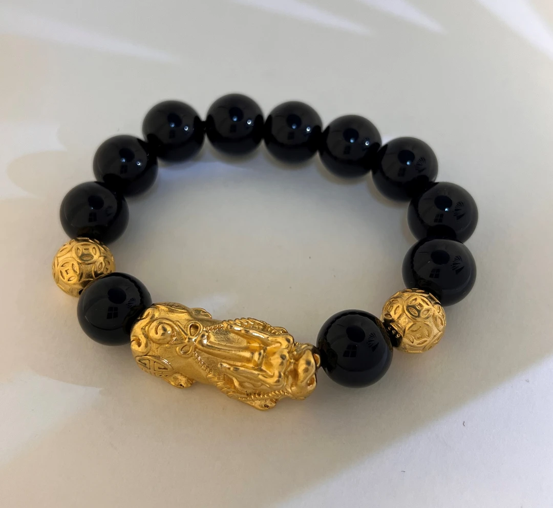 【炉内断打】手链 貔貅手链 复古金色气质复古