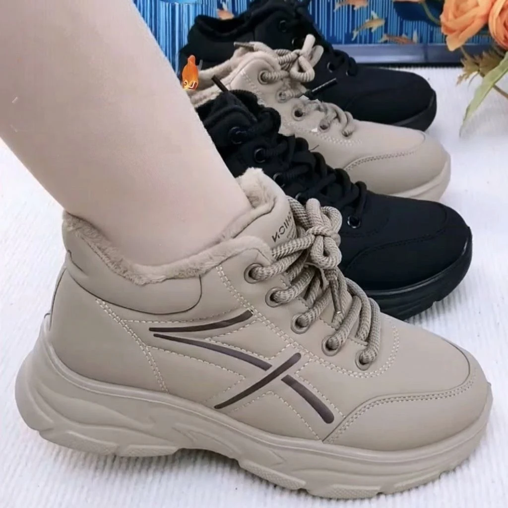 爆款厚底雪地靴女2025新款冬季加绒宽头棉鞋保暖防滑时尚休闲女鞋