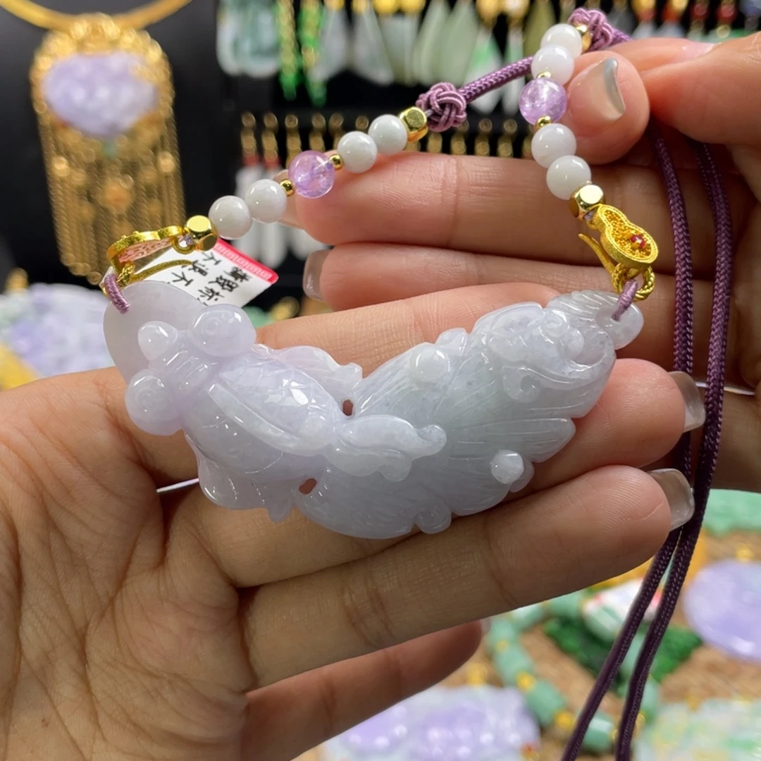 颈饰未镶嵌翡翠代编织