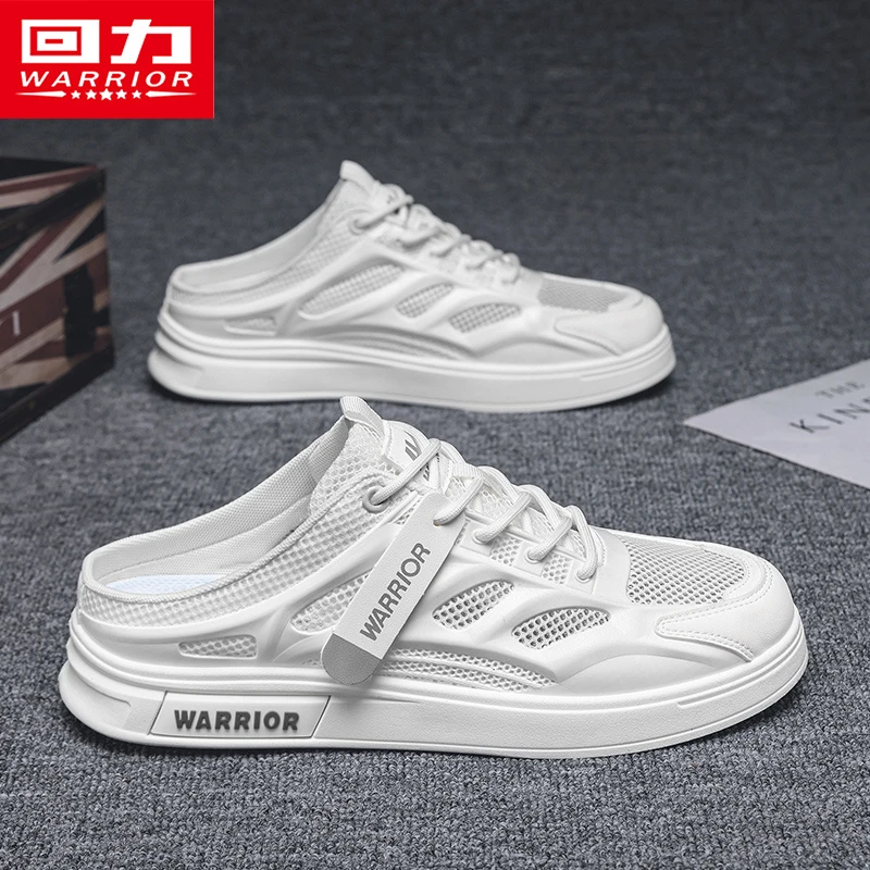 回力男鞋小白鞋夏季半拖凉鞋镂空网面鞋涉水溯溪鞋休闲板鞋子男款